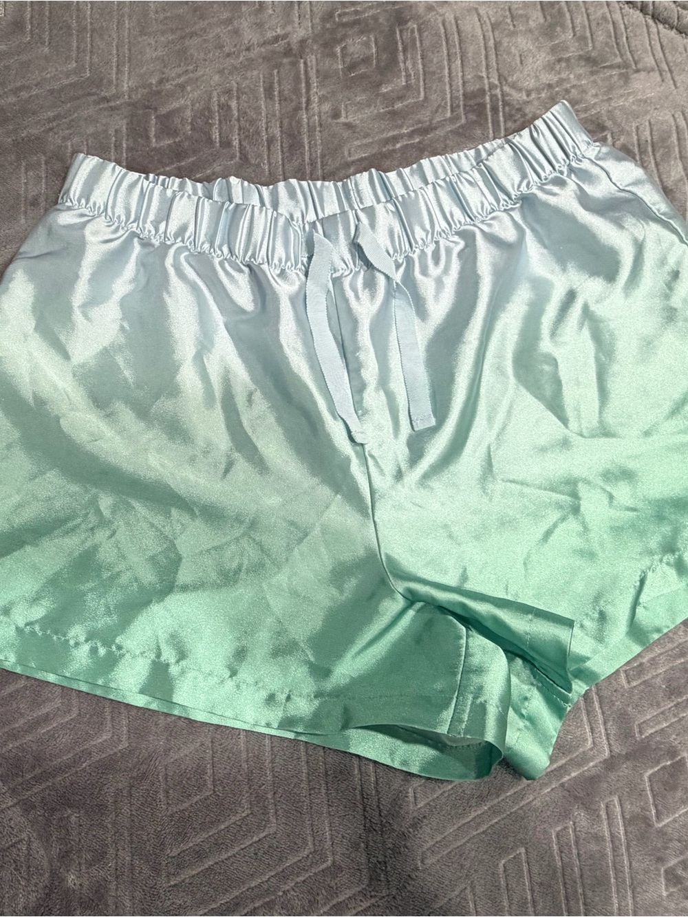 Victoria's Secret Light Mint Satin Lounge Shorts